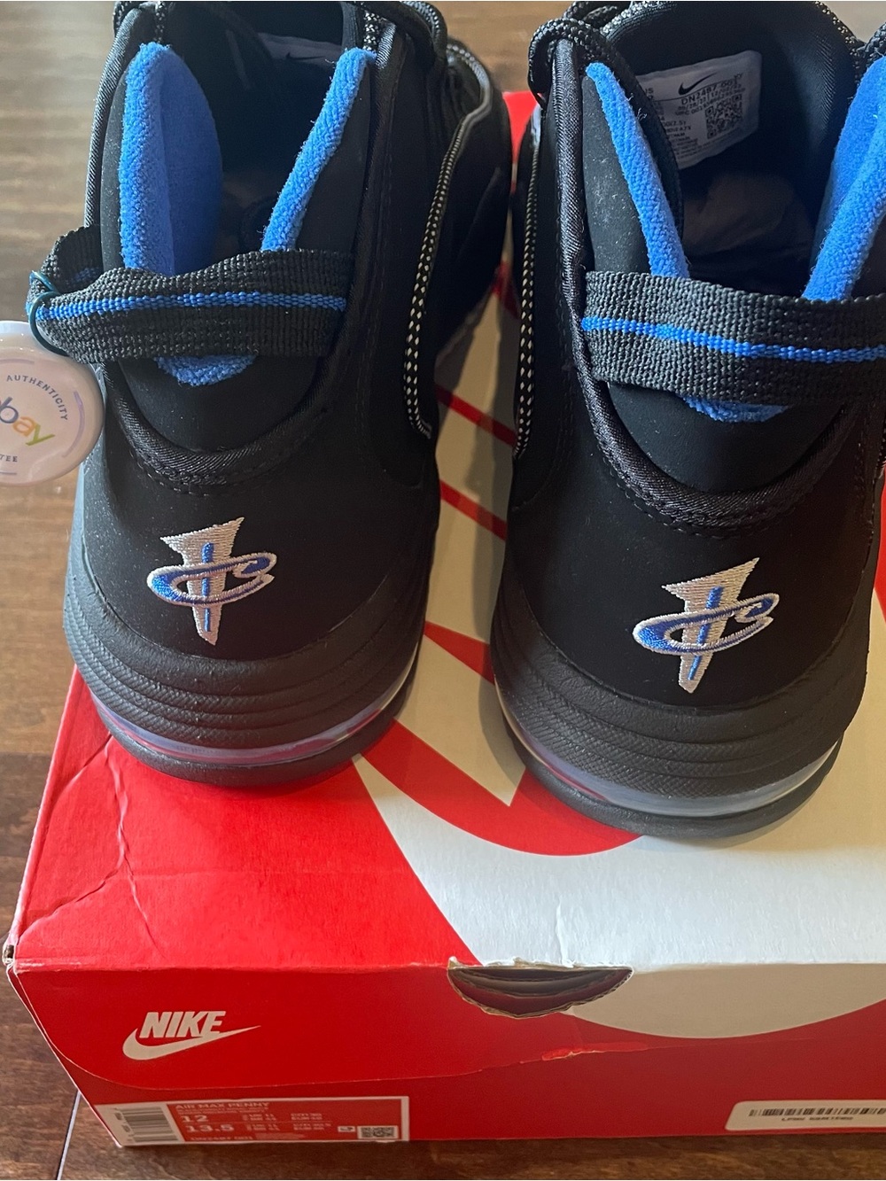 Nike Air Max Penny 1 Orlando Mid Top (2022) Black Varsity Royal 12 - Picture 5 of 9
